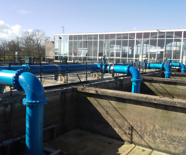 Pipework & valve installation on clean water works