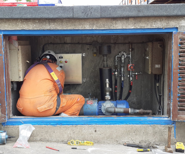 Sewage Ejector Conversion control panel in Lancashire