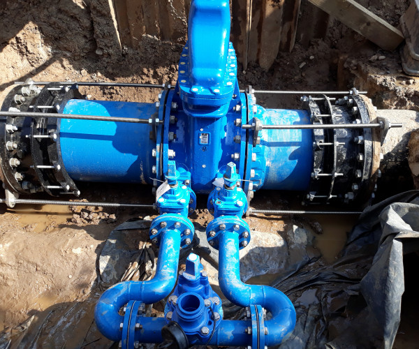Clean Water sluice valve and bypass pipework installation near Durham