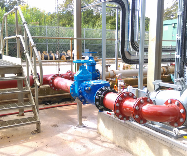 Installation of 80mm pipe and sluice valves for potable water in West Yorkshire