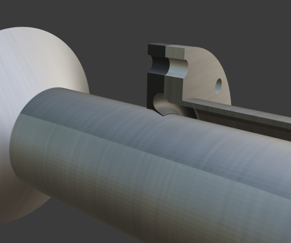 Cross section of seal arrangement on hydrostatic bellmouth