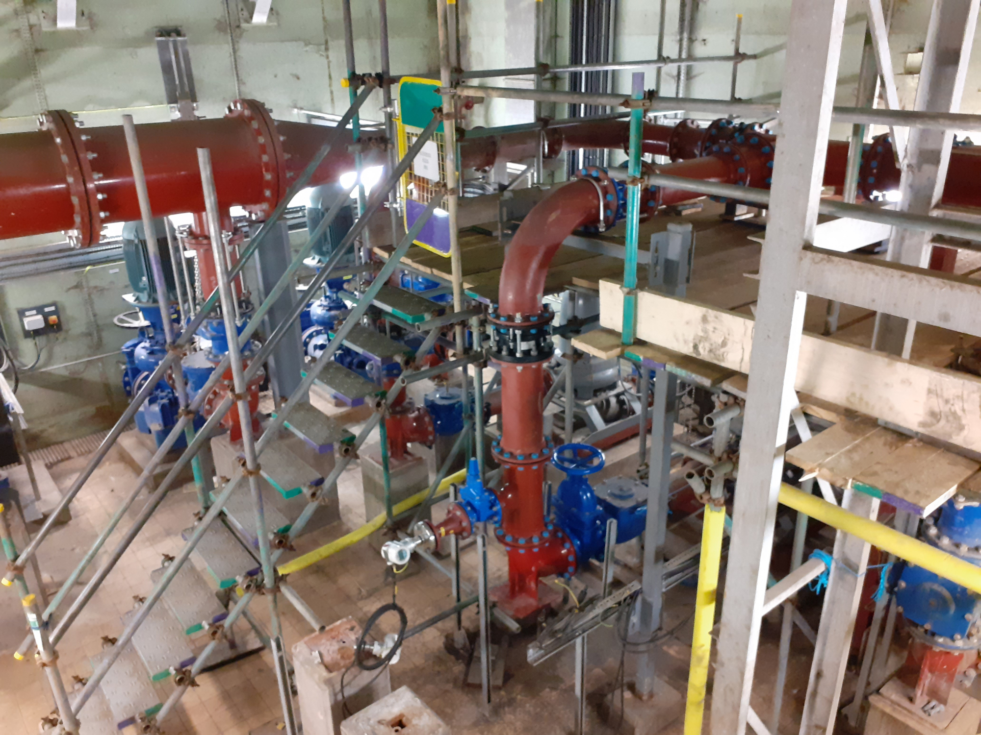 Refurbishment of pipes and valves in pumping Station near Leeds